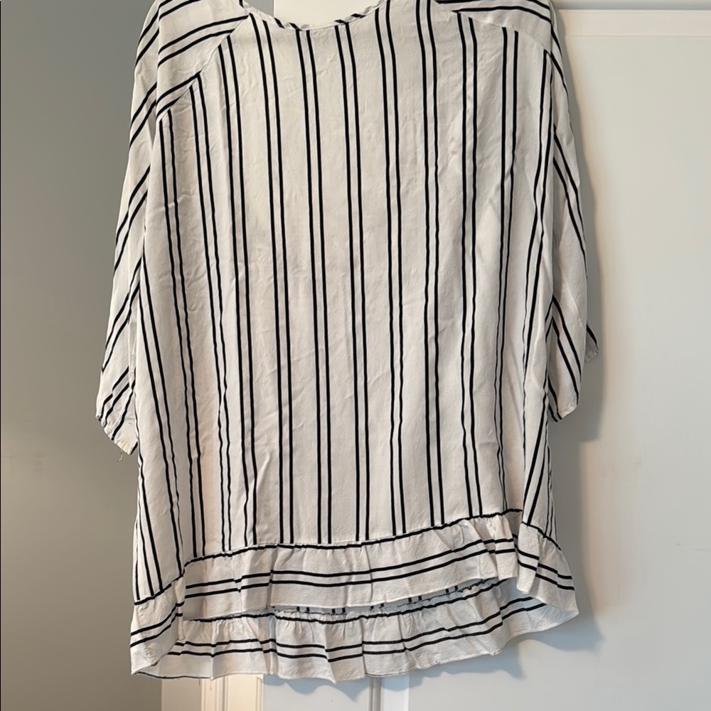 Striped beach cover-up